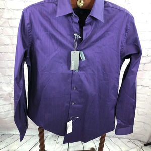 Men's Kenneth Cole reaction purple dress shirt size 15 32-33